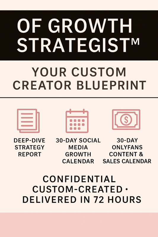 OF Growth Strategist™ — Deep Dive Report + Dual 30-Day Growth Calendars